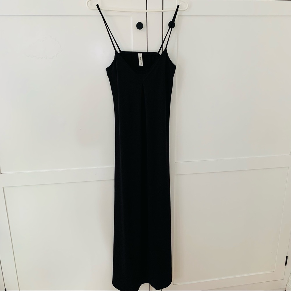 Laqueen USA Black Long Shirt Open Back Size Large